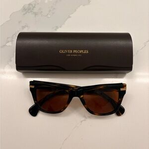 Oliver Peoples Black and Brown Sunglasses
